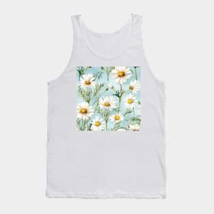 Watercolor Wildflower Daisy Pattern 1 Tank Top